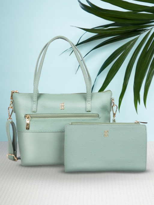 Baggit Textured Structured Shoulder Bag With Wallet